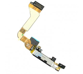 Шлейф для iPhone 4 на системный разъем/микрофон Черный