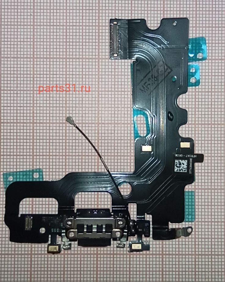Шлейф для iPhone 7 на системный разъем/микрофон Черный