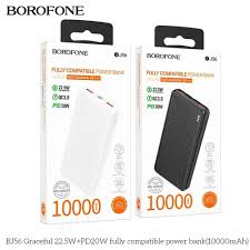 Внешний Аккумулятор (Power Bank) Borofone BJ78 10000 mAh (10W, 2USB, MicroUSB, Type-C, LED индикатор) Черный