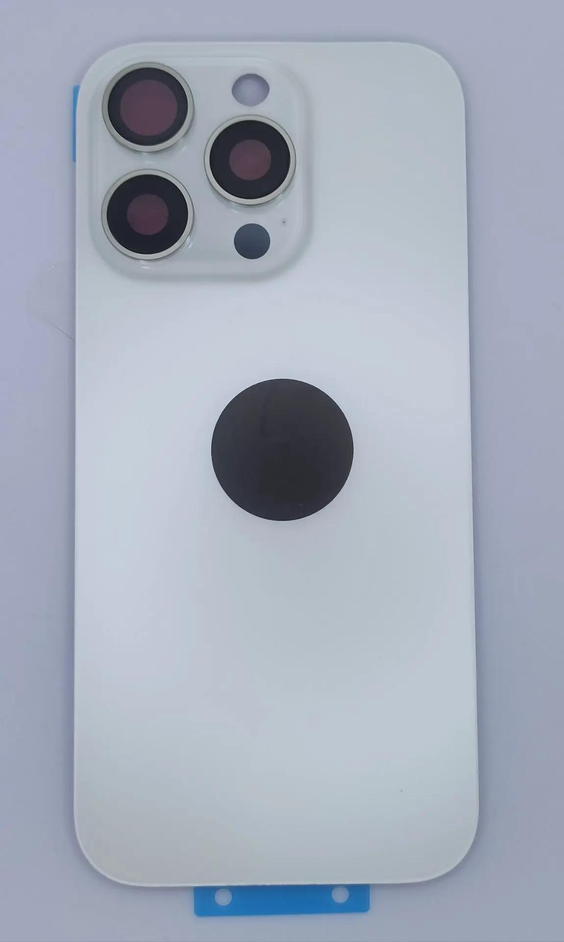 Задняя крышка для iPhone 16 Pro (A3293) в сборе со стеклом камеры Белый (стекло, монолит, MagSafe, л