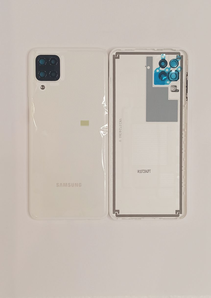 Задняя крышка для Samsung A125F/A127F (A12/A12 Nacho) Белый  (есть стекло камеры)