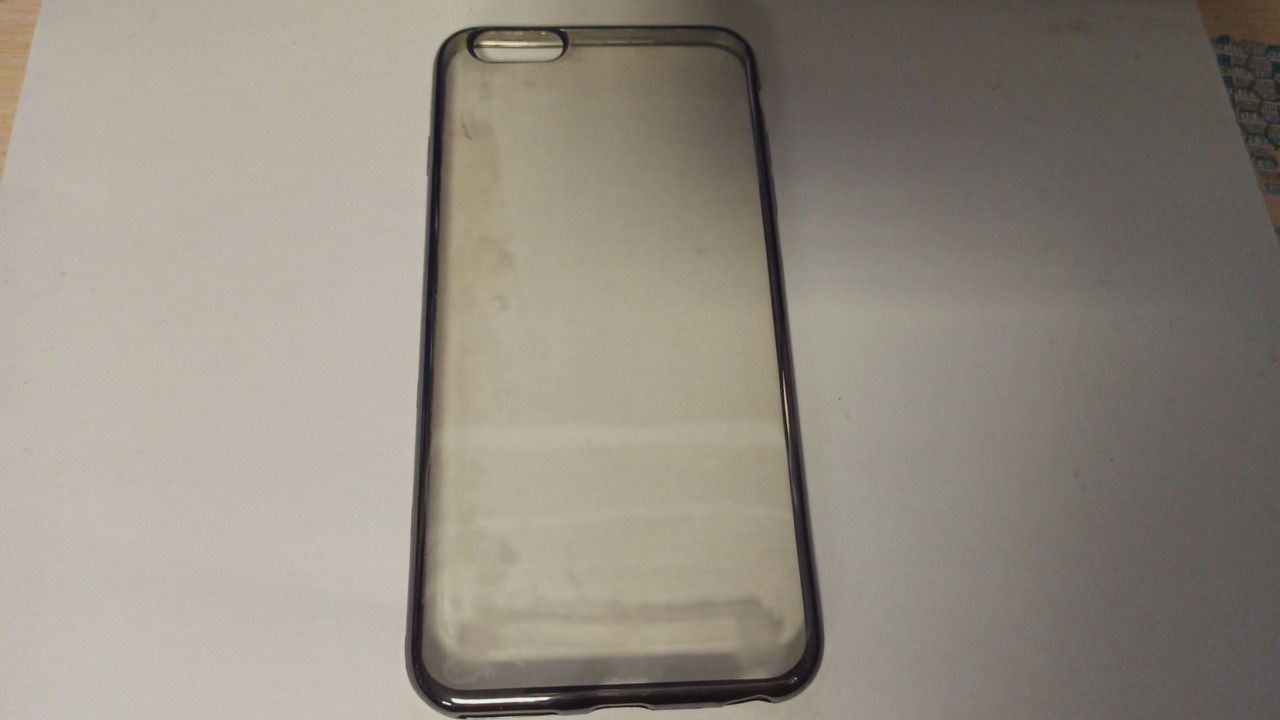 Чехол задняя накладка iPhone 6 Plus/6S Plus (5.5) силиконовый с хром.контуром