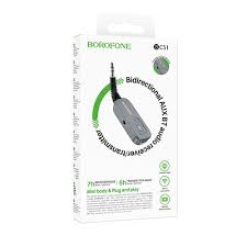 Aвтомобильный AUX-адаптер Borofone BC51 (Bluetooth) Серый