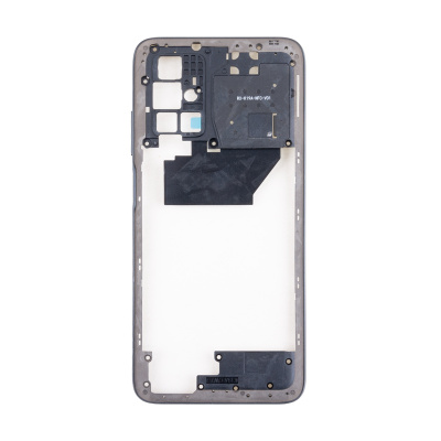 Средняя часть для Xiaomi Redmi 10/10 2022 (21061119DG/22011119UY/21121119SG) Серый+толкатель