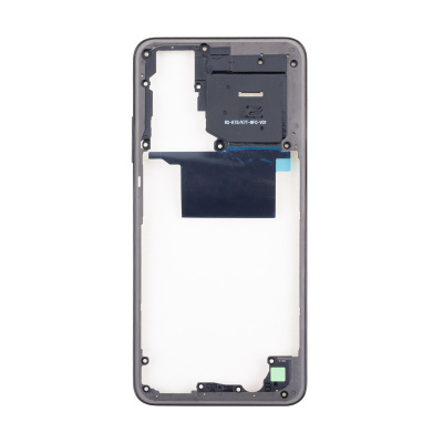 Средняя часть для Xiaomi Redmi Note 10 Pro 4G (M2101K6G) Черный (+ стекло камеры в рамке и толкатель)