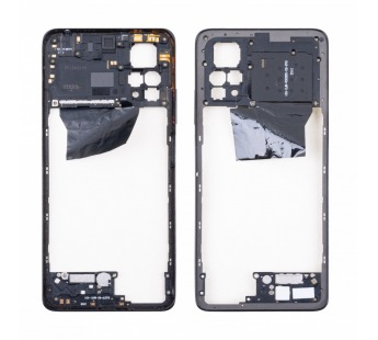 Средняя часть для Xiaomi Redmi Note 11 Pro 4G/5G (2201116TG/2201116SG) Черный+толкатель