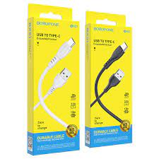 Кабель USB – Type-C 3A BOROFONE BX51 Triumph,1.0м, 3.0A, цвет: белый/Черный