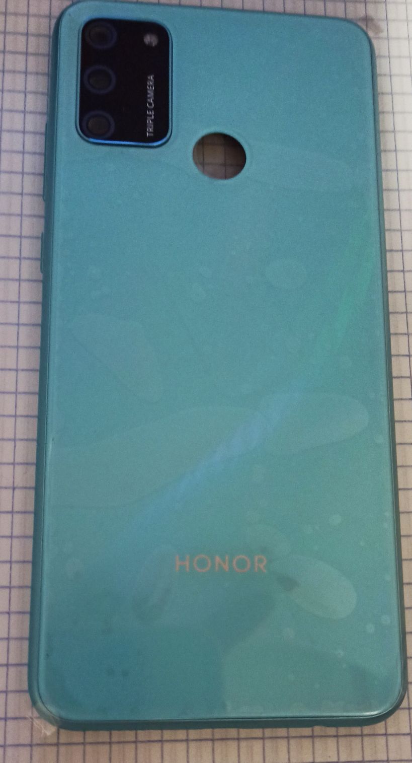 Задняя крышка для Huawei Honor 9A Голубой (есть стекло камеры,вспышки.кнопки)