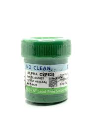 Паста паяльная Alpha CVP-520 (52 г, низкотемпературная 138°C, бессвинцовая) с флюсом и припоем с серебром Sn42 Bi57.6 Ag0.4