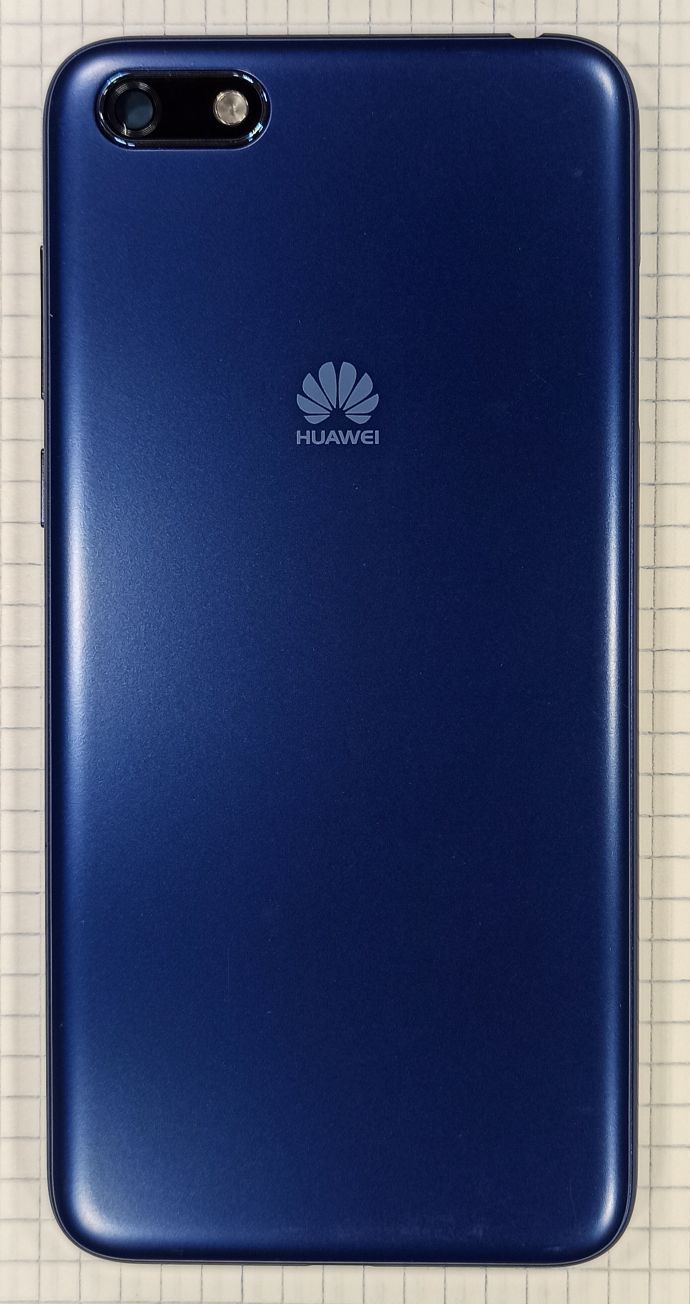 Задняя крышка для Huawei Y5 2018/Y5 Prime 2018/Y5 Lite 2018 Синий (со стеклом камеры и кнопками)
