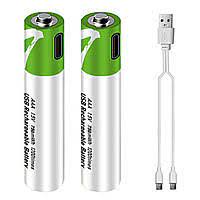 Аккумуляторная батарея “AAA” Smartools 400 mAh (4 шт. в блистере, перезаряжаемые от Type-C)