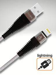 Кабель USB – Lightning ( 8 pin для iPhone ) FaisON FX8, 1.0м, круглый, 2.1A, кожа белый, в тех.пак