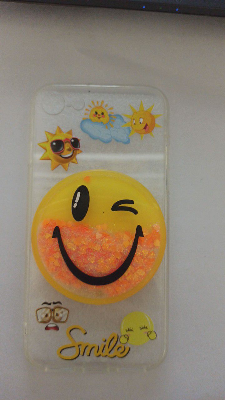 Чехол задняя накладка iPhone 7/8/SE 2020 (4.7) smile с засыпными стразами двухцветными