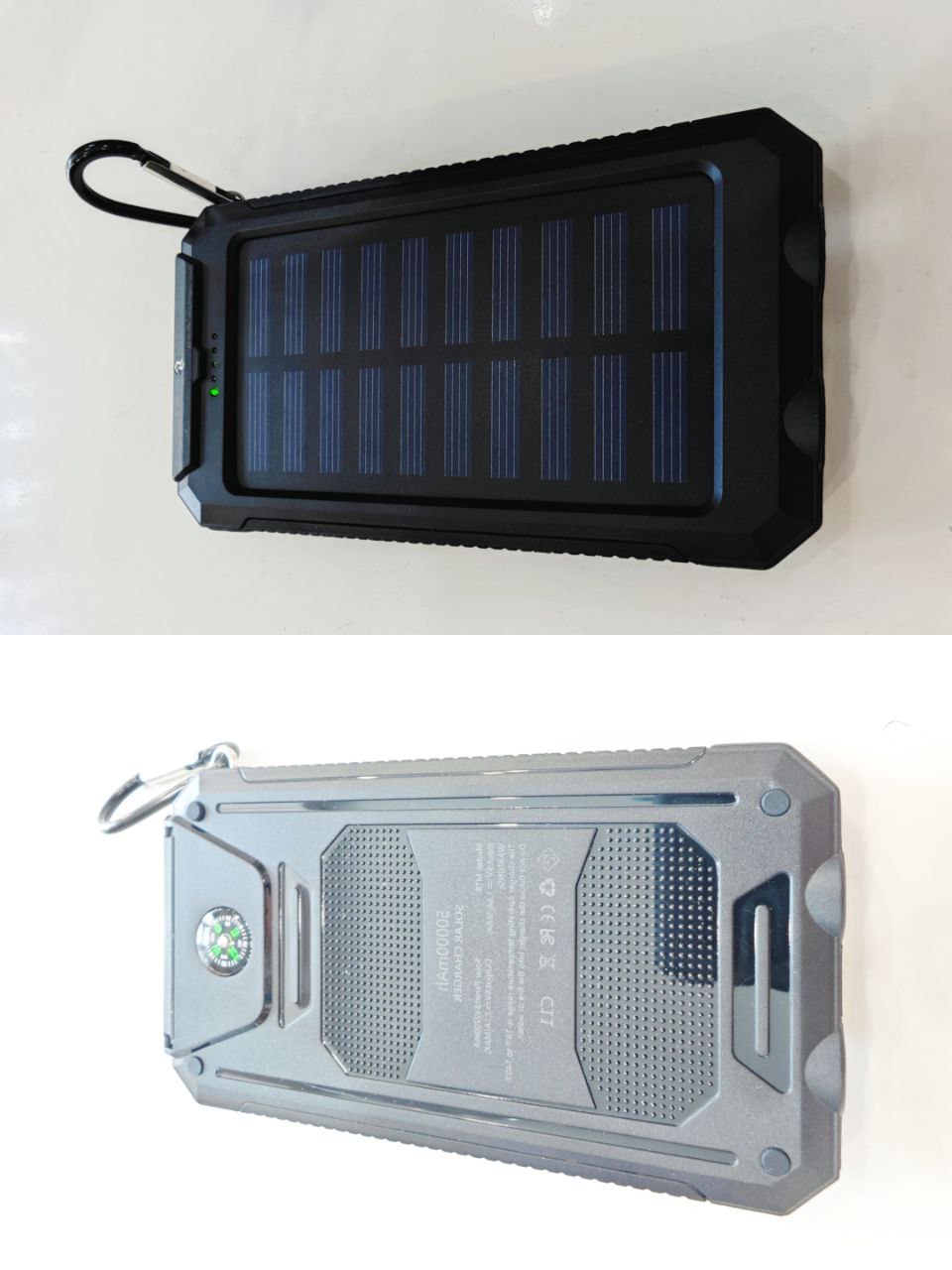 Внешний Аккумулятор (Power Bank) 10000 mAh На СОЛНЕЧНОЙ АКБ +фонарик+компас Акция 800рубл!