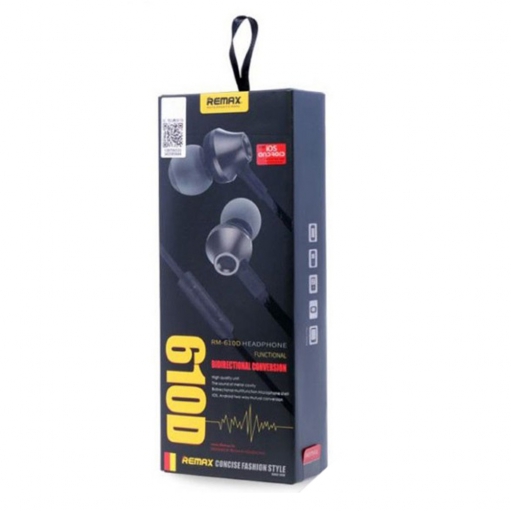 Наушники внутриканальные Remax RM-610D, Jack 3.5мм, 1.2 м,