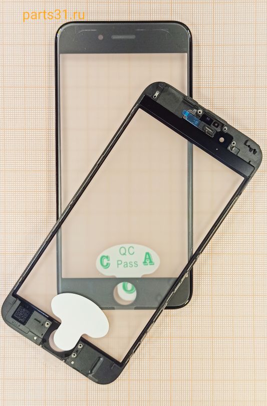 Стекло для переклейки iPhone 6S в сборе с рамкой и OCA пленкой Черный