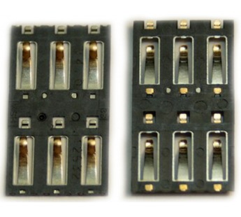 Коннектор SIM Nokia 800/900/920/925/301/301 Dual  №69