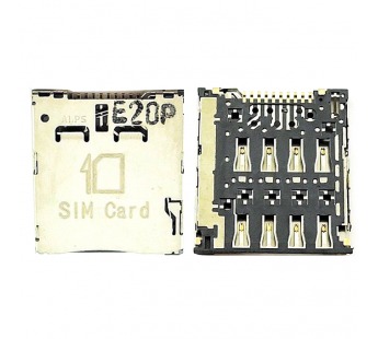 Коннектор SIM Samsung C101/ S4 Zoom/ OT-6010D/ OT-6030D/ OT-6033X/ Asus A400CG/ Asus FE170CG  №81