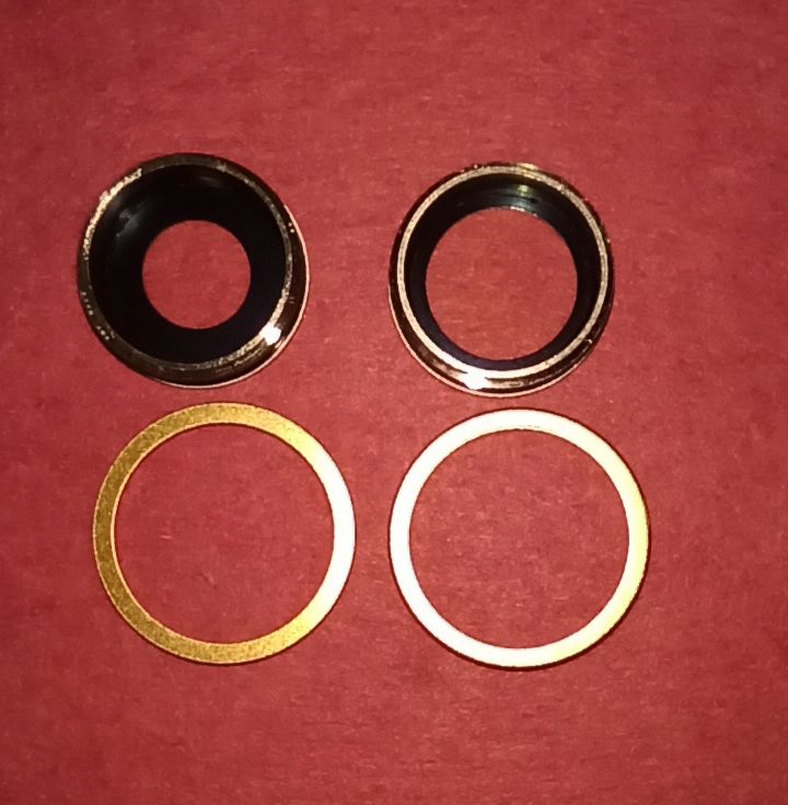 Стекло камеры для iPhone 11 (комплект 2 шт.) Золото