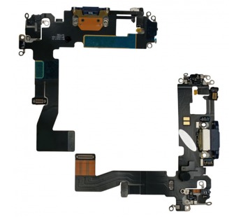 Шлейф для iPhone 12/ iPhone 12 Pro на системный разъем/микрофон Черный