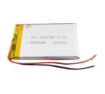Аккумулятор универсальный 475070p 3,7v Li-Pol 2500 mAh (4.7*50*70 mm)