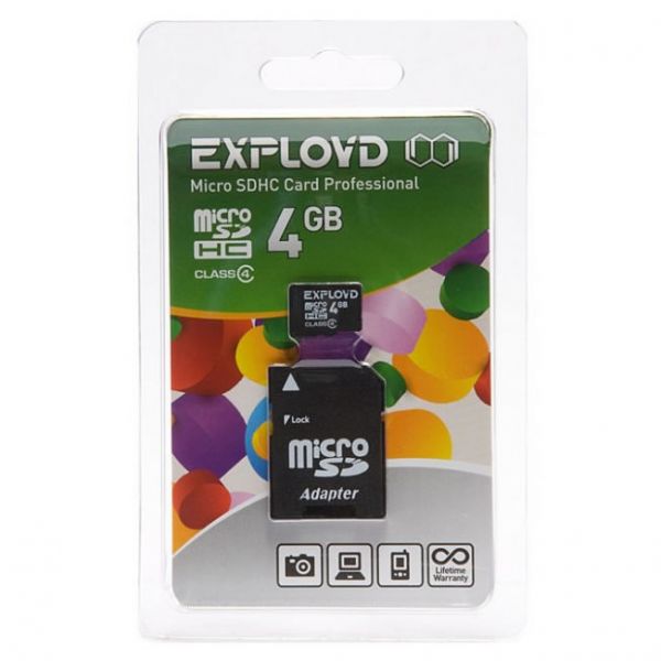 Карта памяти microSDHC 4GB Exployd са