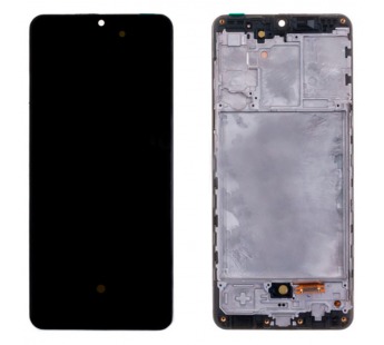 Дисплей для Samsung A315F модуль в рамке в сборе с тачскрином Черный (OLED)