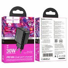 Блок питания сетевой USB/Type-C Hoco CS23A (30W, QC3.0, PD) Черный