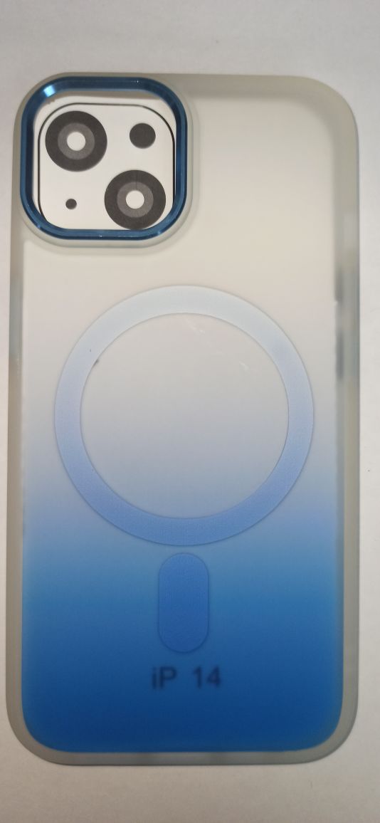 Чехол-накладка для iPhone 14 / iPhone 13 (Magsafe, голубой)