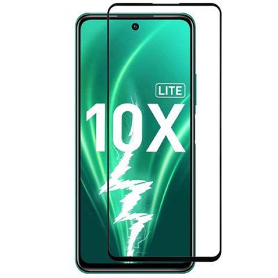 Защитное стекло для Huawei Honor 10X Lite/P Smart 2021 Черное (полное покрытие)