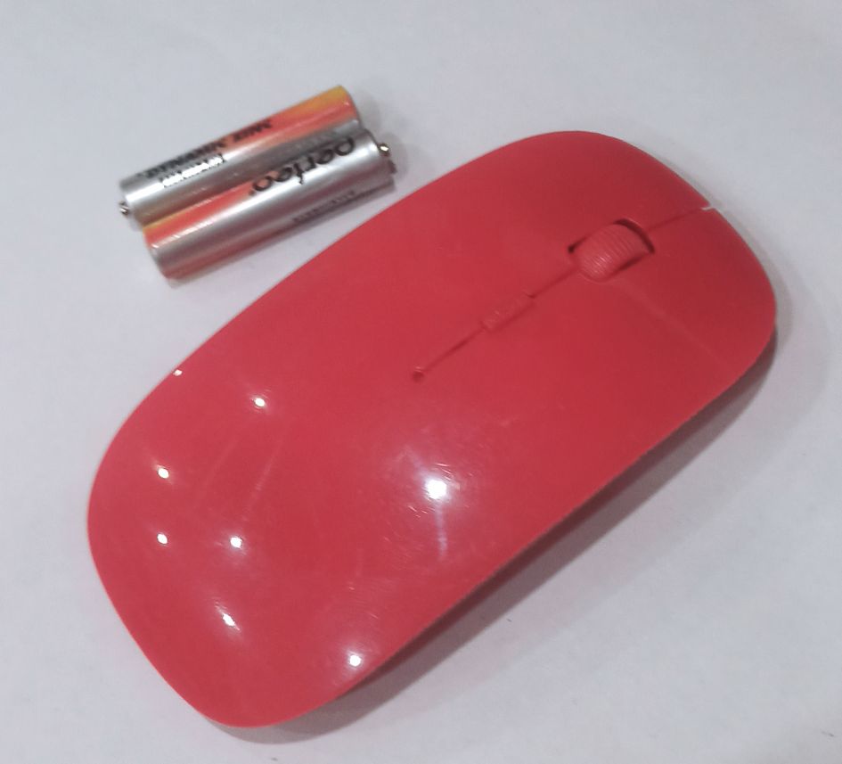 Мышь беспроводная красная