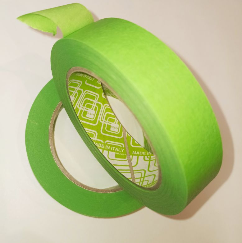 Скотч малярный 25mm зеленый легко съемный