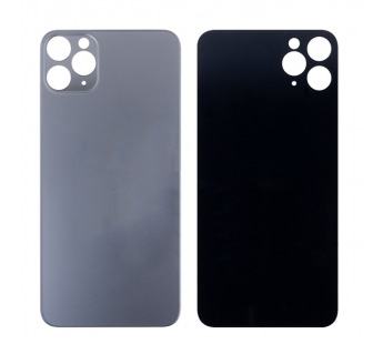 Задняя крышка для iPhone 11 Pro Max Серый (стекло, монолит, широкий вырез под камеру, логотип) – OR