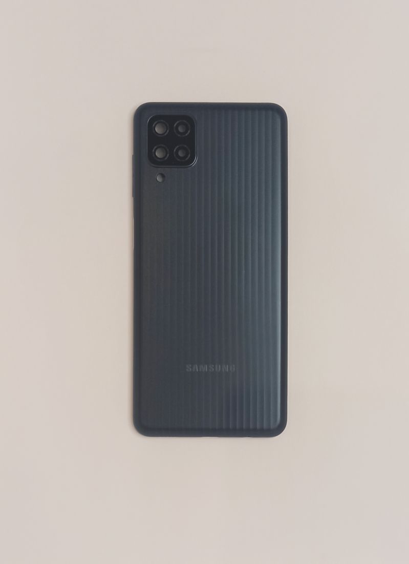 Задняя крышка для Samsung M127F (M12) Черный  (есть стекло камеры)