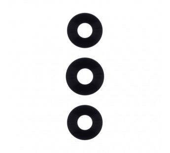 Стекло камеры для Tecno Camon 18/18P (комплект 3 шт.) Черный