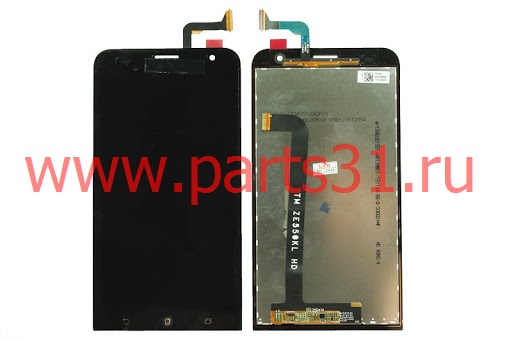 Дисплей Asus ZE550KL Zenfone 2 Laser в сборе с тачскрином Черный+ стекло+чехол