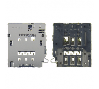 Коннектор SIM Samsung A800F/A600F/A605F/G570F/G928F/J330F/J415F/J530F/J600F/J610F/J730F/J810F №80