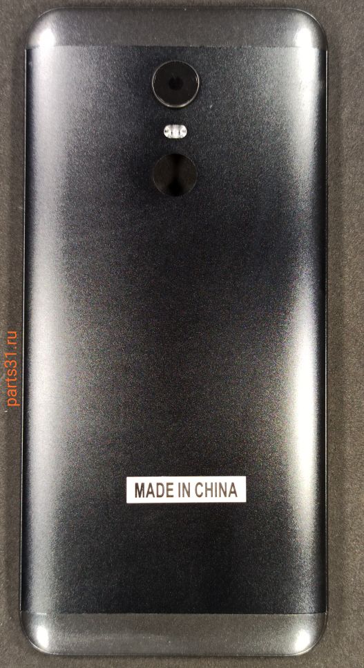 Задняя крышка для Xiaomi Redmi 5 Plus Черный металлическая (есть стекло камеры,вспышки,кнопки)