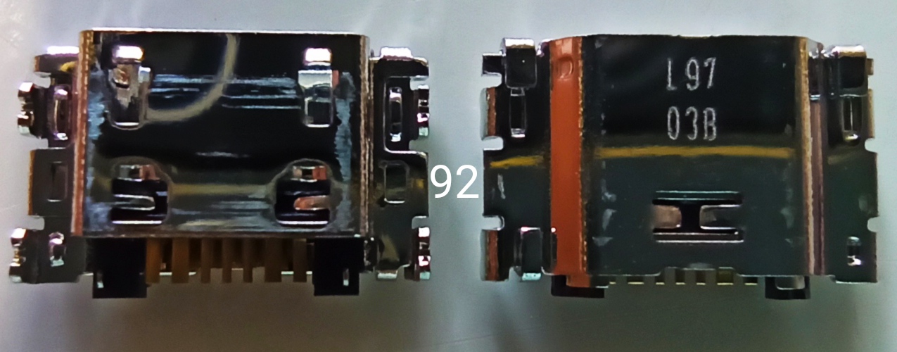 Разъем №92 Micro USB для Samsung J100/J250/J320/J330/J400/J415/J500/J530/A105/J600/J610/J730F/G570/A600/A750
