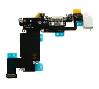 Шлейф для iPhone 6S Plus на системный разъем/разъем гарнитуры/микрофон Белый