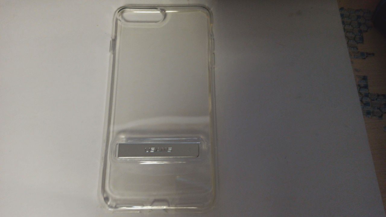 Чехол задняя накладка iPhone 7 Plus/8 Plus Usams тонкий, прозрачный,с серебряной подставкой