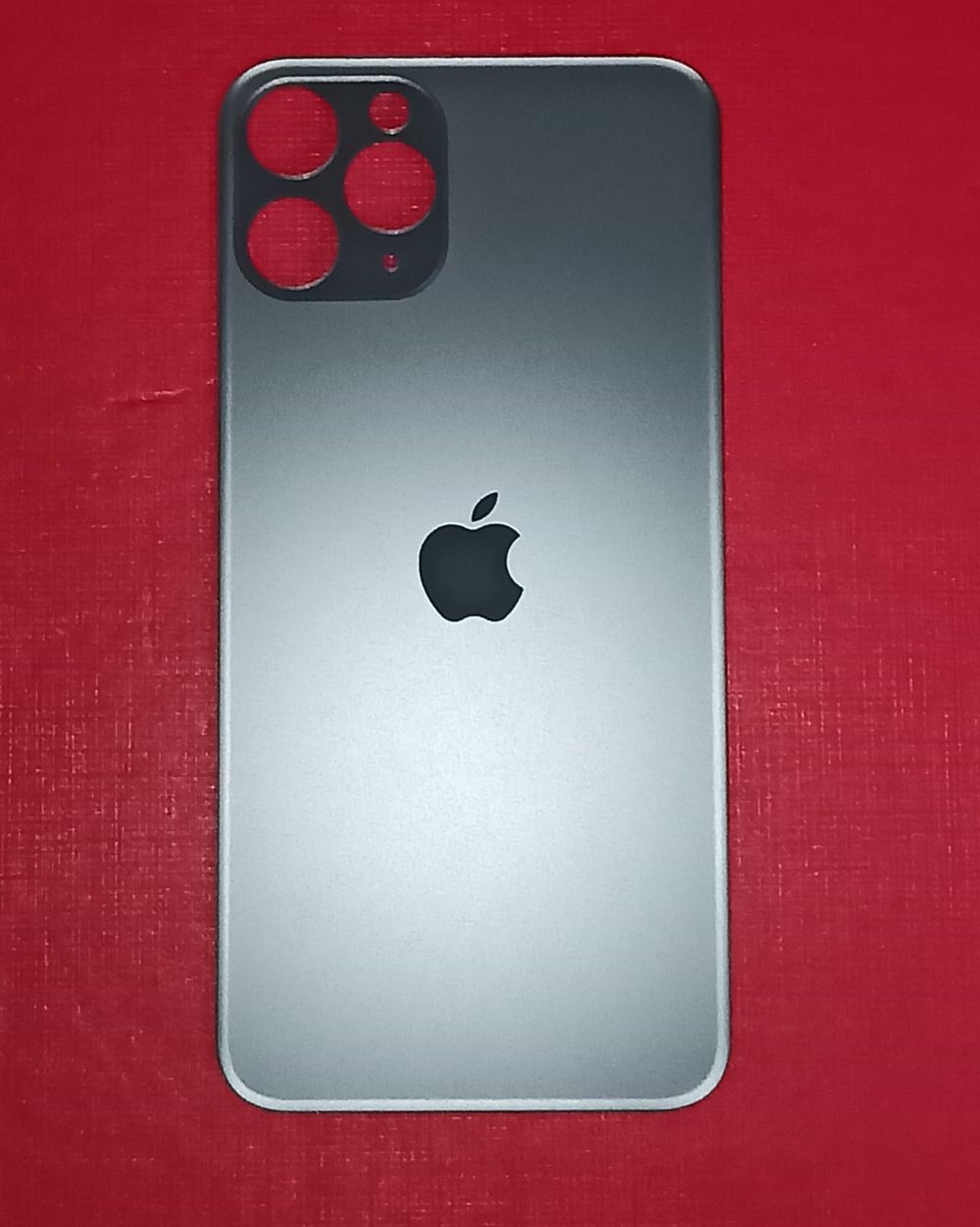 Задняя крышка для iPhone 11 PRO тёмно-зелёный (стекло, монолит, широкий вырез под камеру, логотип) – OR