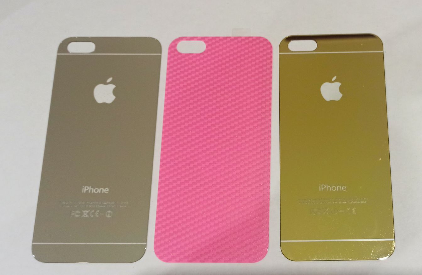 Защитное стекло для iPhone 5/5S/SE на заднюю крышку,цветное в ассортименте