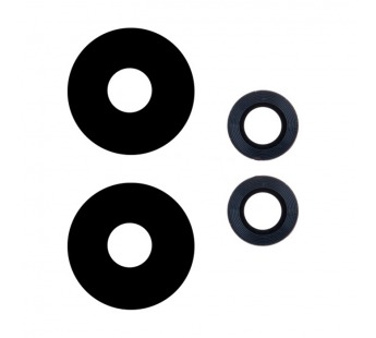 Стекло камеры для Infinix Note 30i (X6716) (комплект 4 шт.) Черный