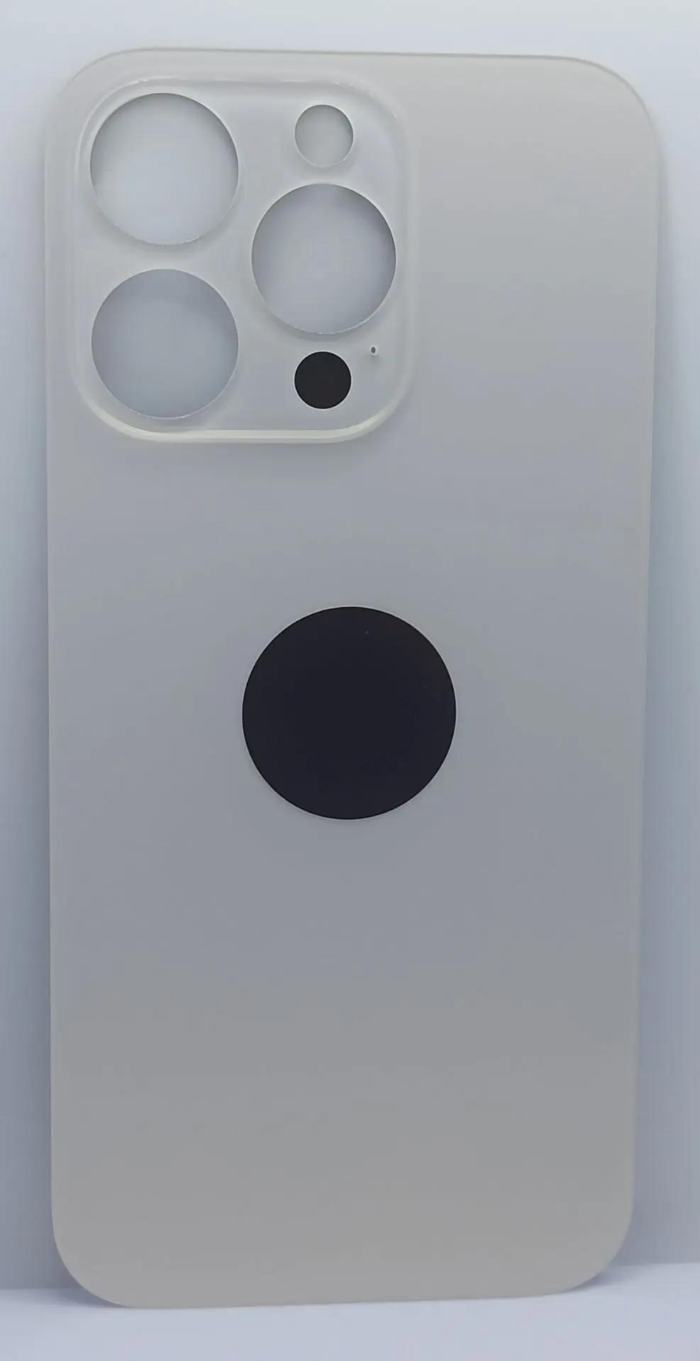 Задняя крышка для iPhone 14 Pro Золото (стекло, монолит, широкий вырез под камеру, логотип) – OR