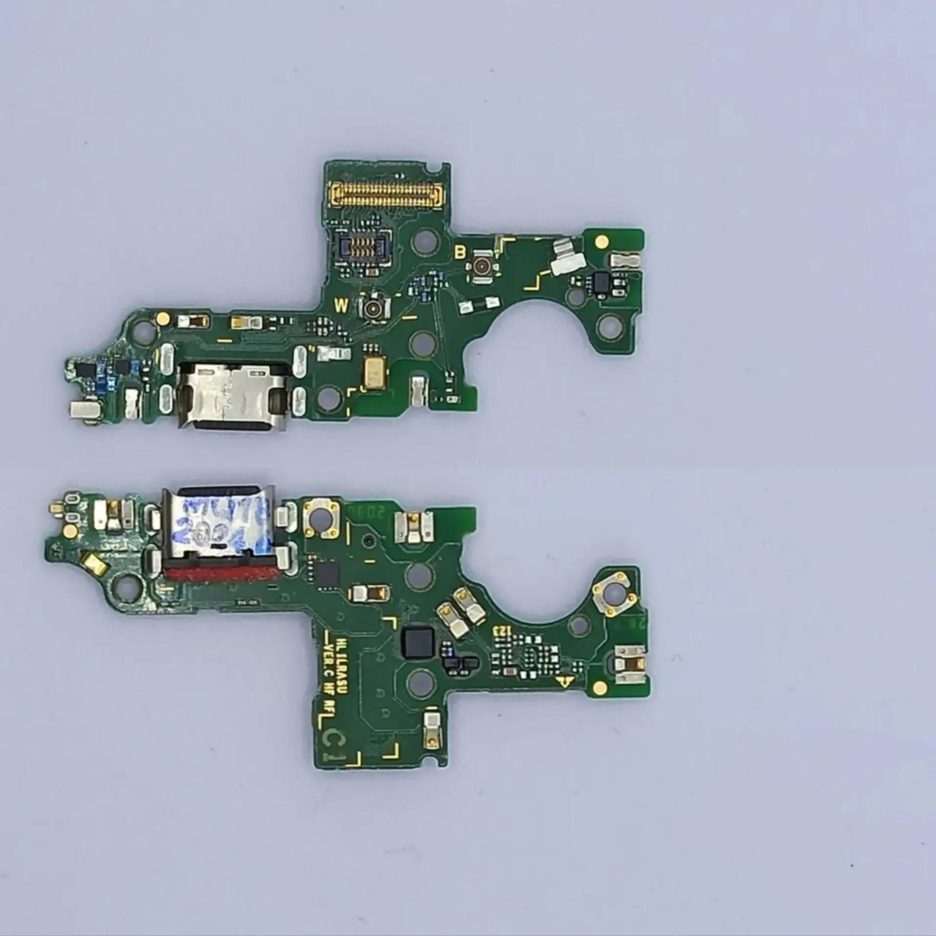 Шлейф для Huawei Y8p/Honor 30i плата на системный разъем/микрофон – Премиум (все компоненты)