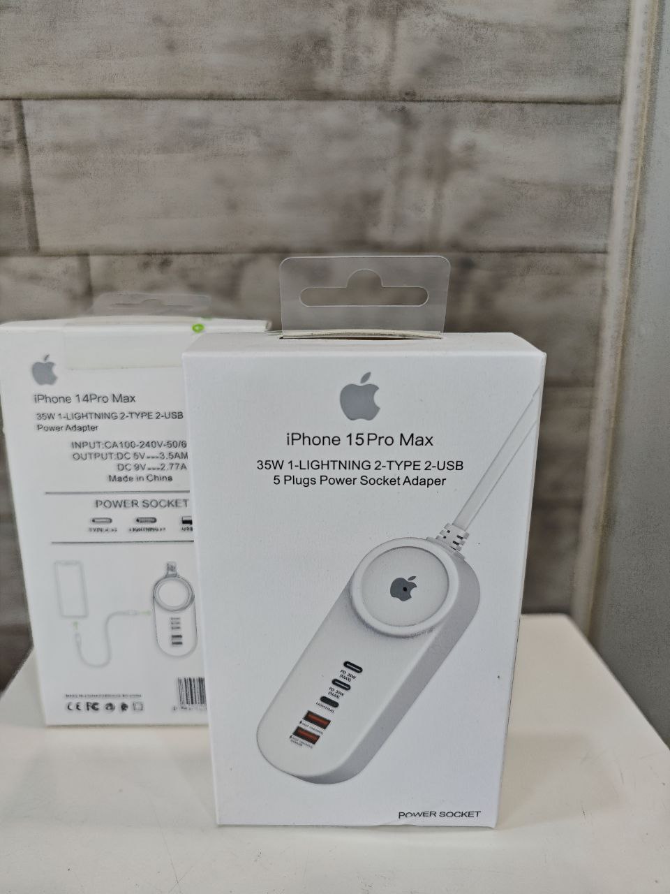 Блок питания сетевой для iPhone 35W 5 в1 (1-lighting/ 2-type-c /2-usb)