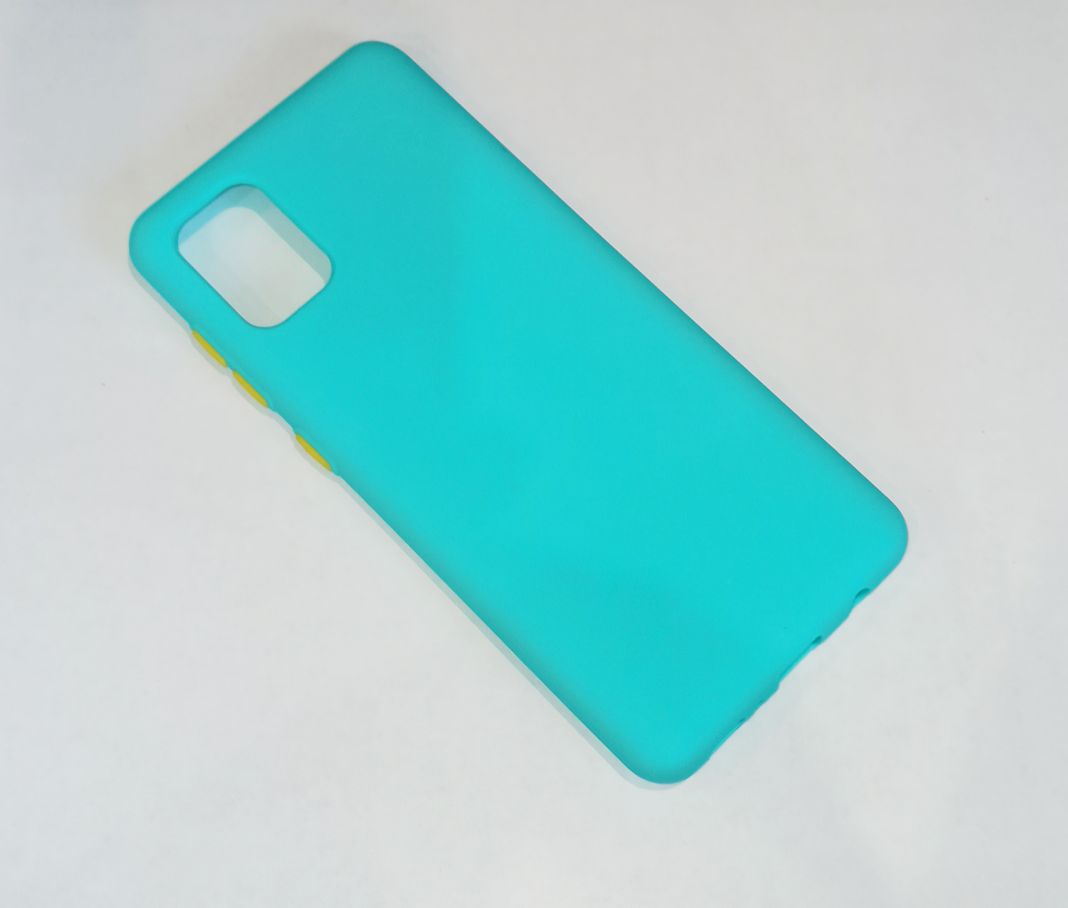 Чехол задняя накладка Samsung Galaxy A315 ( A31), Button, цвет: бирюзовый