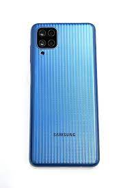 Задняя крышка для Samsung M127F (M12) Синий со стеклом камеры
