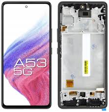 Дисплей для Samsung A536B (A53 5G) модуль с рамкой в сборе с тачскрином Черный – OLED Full size)(O – вырез камеры)